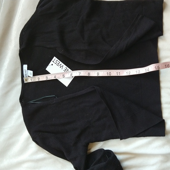 Nine west XS long-sleeve Cropped black cardigan NWT - Picture 4 of 6